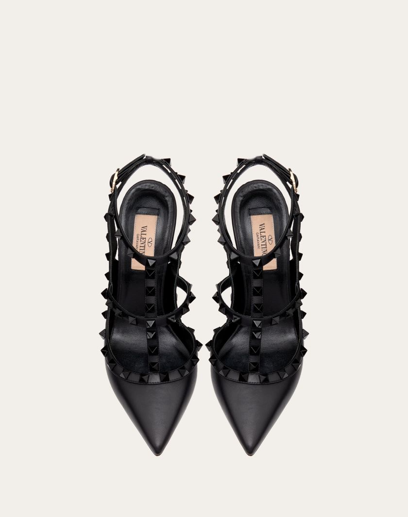 ROCKSTUD ANKLE STRAP PUMP WITH TONAL STUDS 100 MM - Image 4